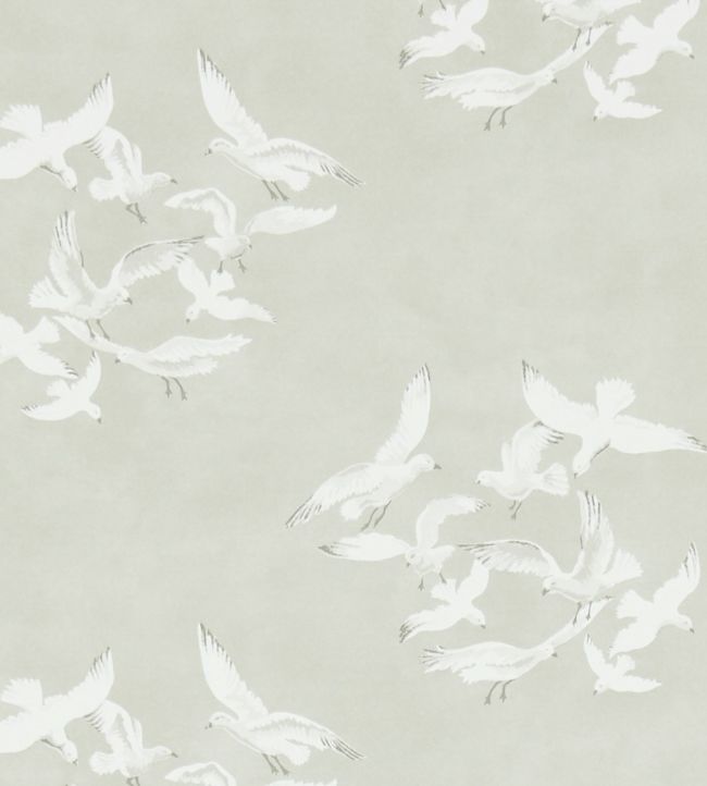 Seagulls Wallpaper - Gray