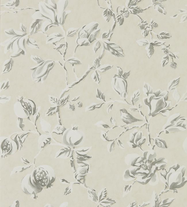 Magnolia & Pomegranate Wallpaper - Gray