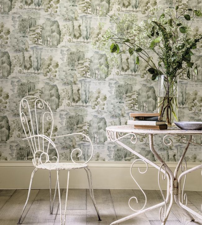 Waterperry Room Wallpaper - Green