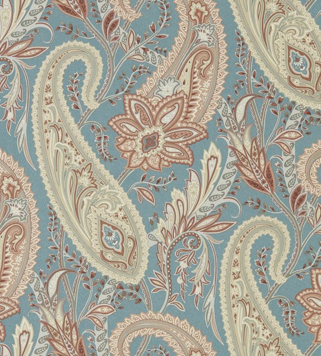 Cashmere Paisley Wallpaper - Teal