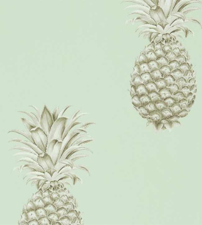 Pineapple Royale Wallpaper - Green 