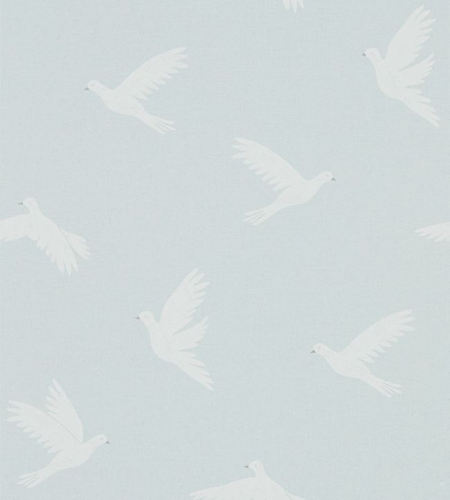 Paper Doves Wallpaper - Blue