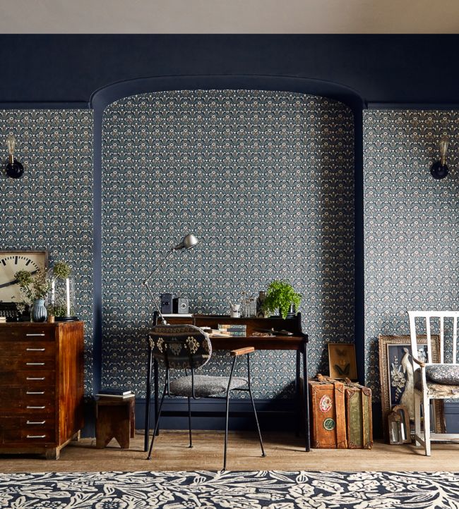 Morris Bellflowers Room Wallpaper - Blue