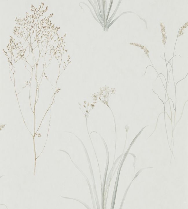 Farne Grasses Wallpaper - Gray
