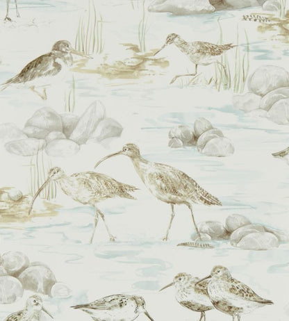 Estuary Birds Wallpaper - Yellow