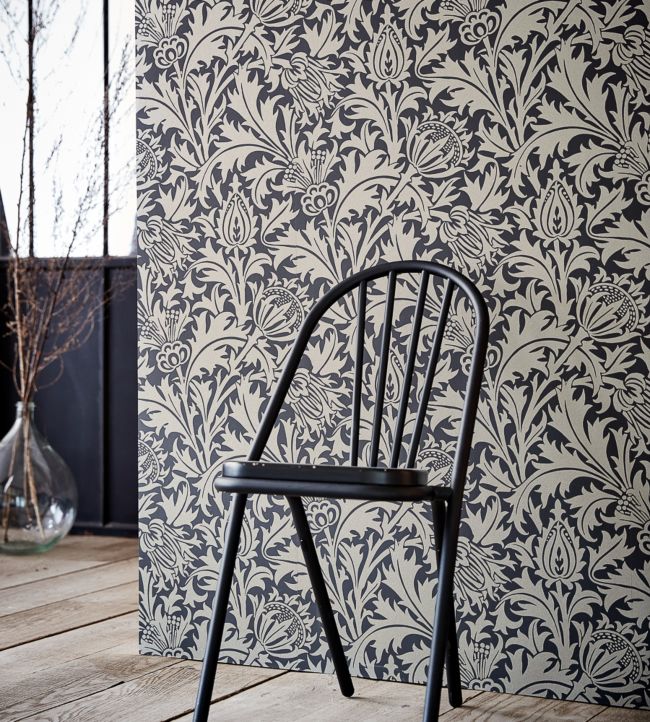 Pure Thistle Room Wallpaper - Blue