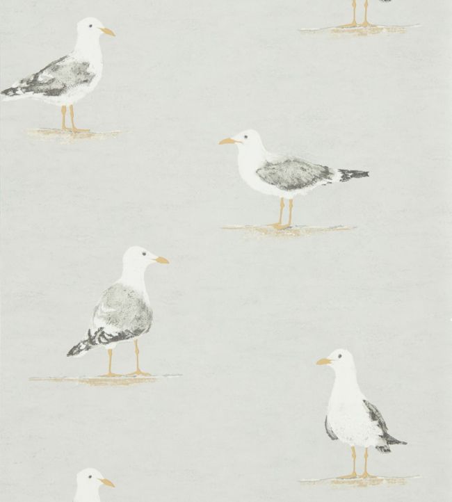 Shore Birds Wallpaper - Gray 