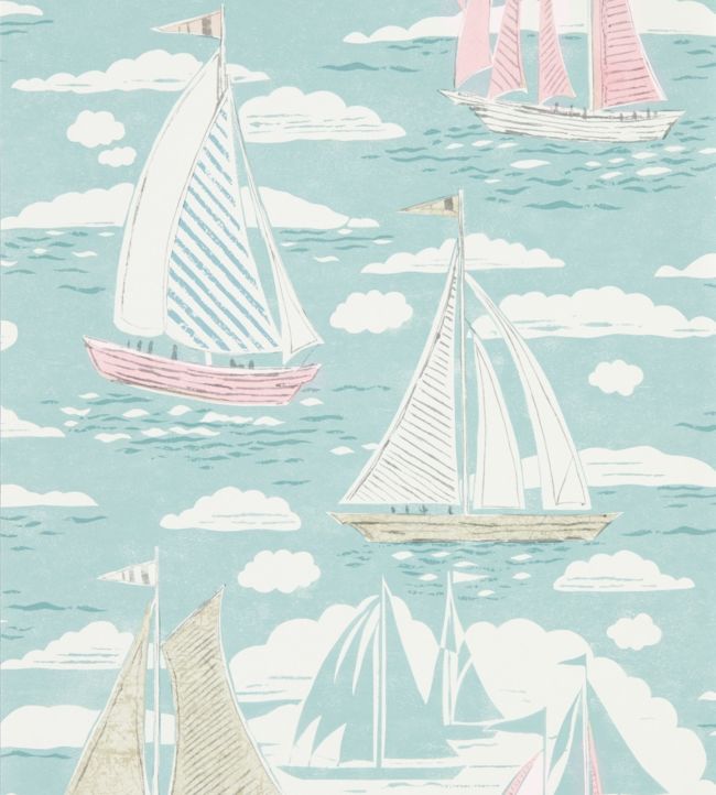 Sailor Wallpaper - Teal 