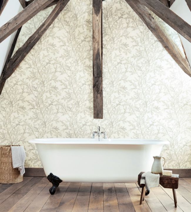 Farthing Wood Room Wallpaper - Cream