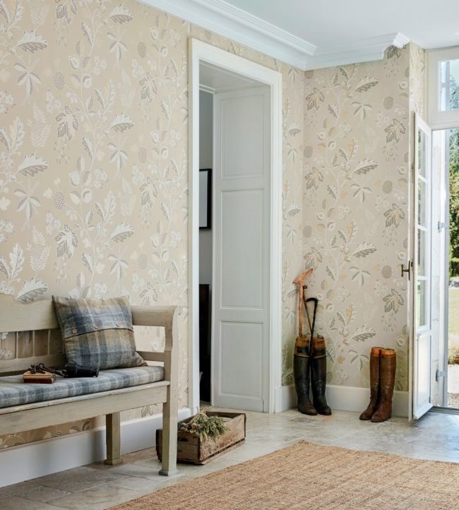 Warwick Room Wallpaper - Cream