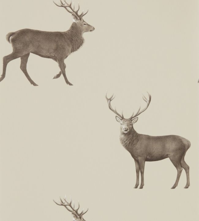 Evesham Deer Wallpaper - Purple