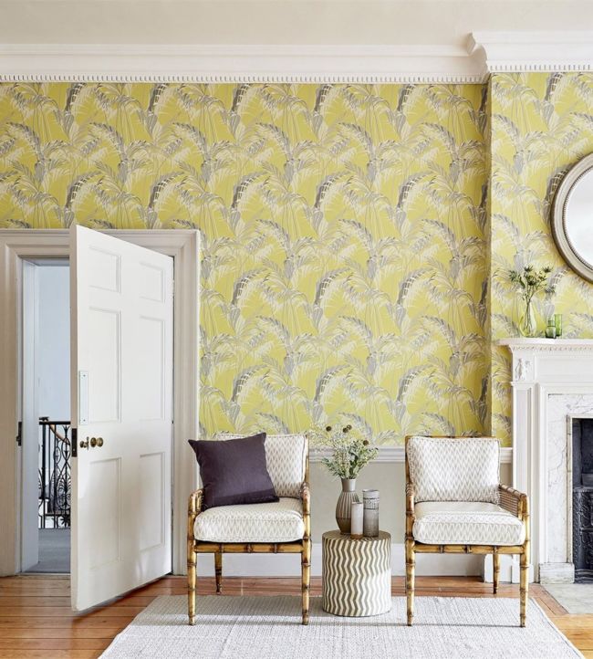 Palm House Room Wallpaper - Yellow