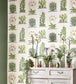 Terrariums Room Wallpaper - Green