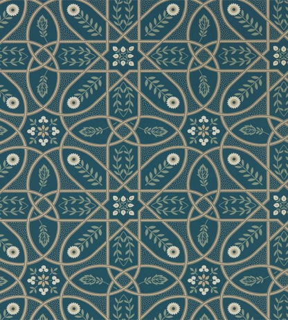 Brophy Trellis Wallpaper - Blue