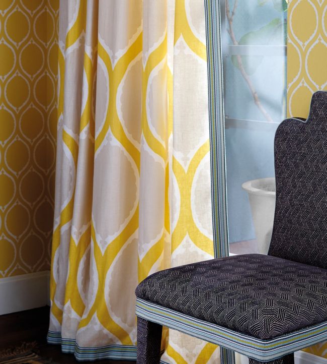 Ogee Room Fabric - Yellow