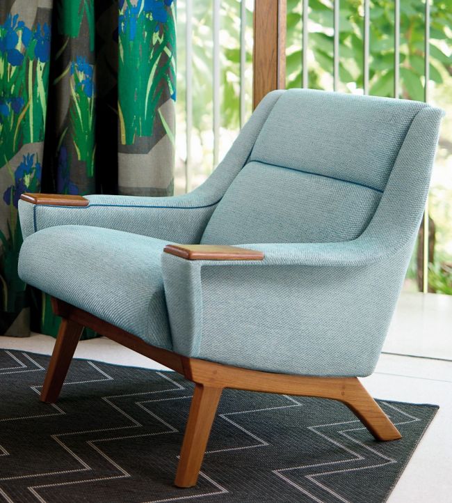 Rice Stitch Room Fabric - Teal