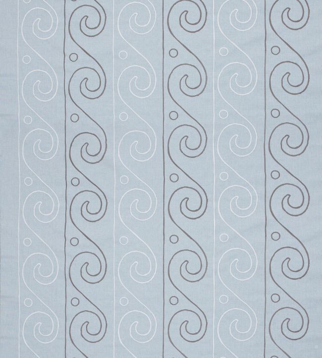Scroll Work Fabric - Silver 