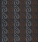 Scroll Work Fabric - Brown