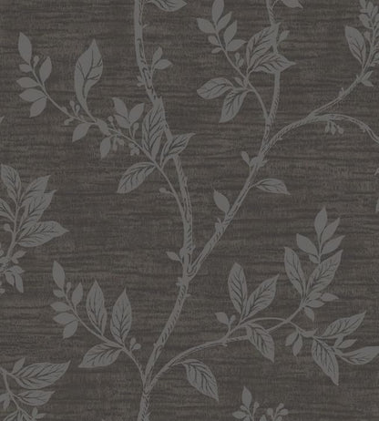 Faded Leaves Wallpaper - Gray