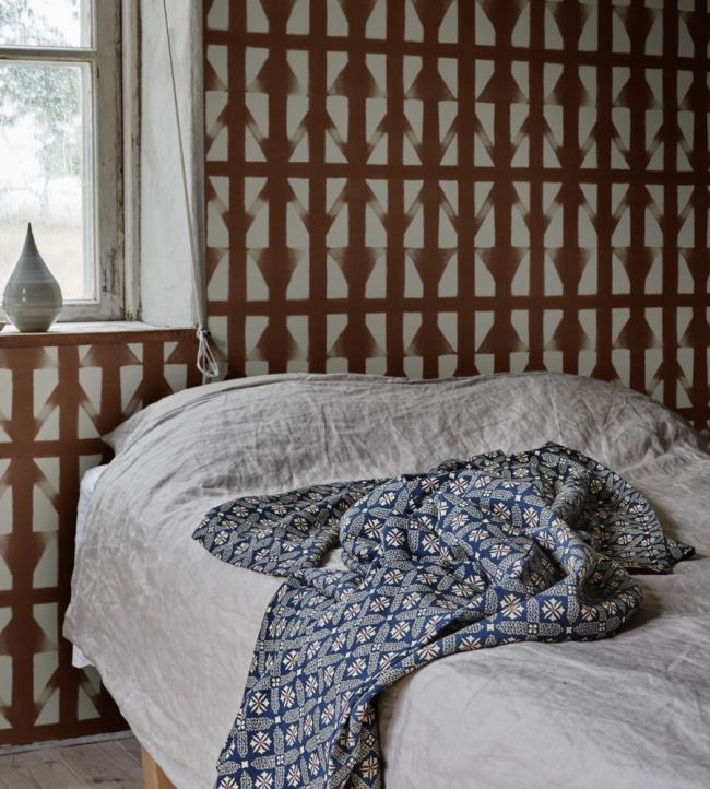 Shibori Room Wallpaper - Brown