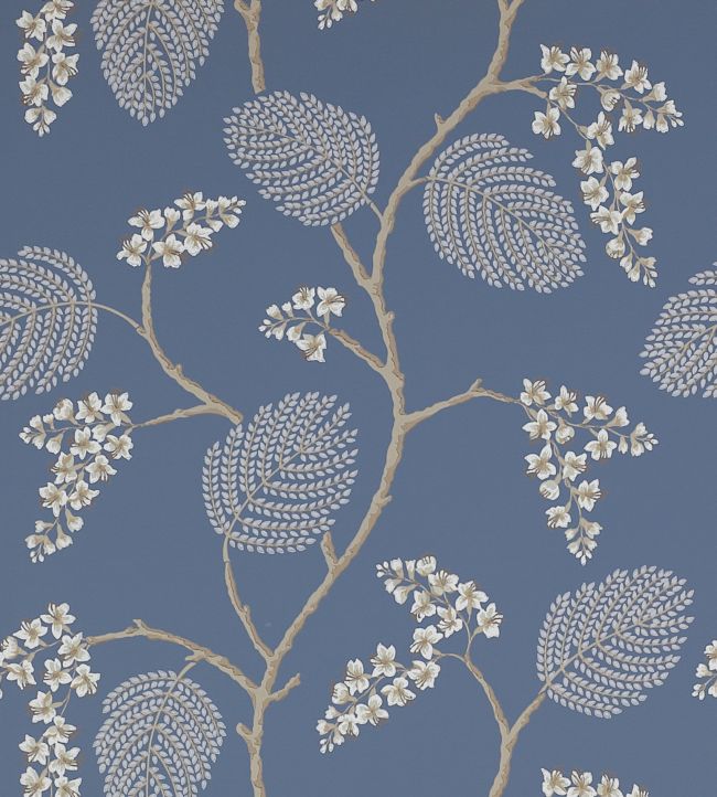 Atwood Wallpaper - Blue - Colefax & Fowler