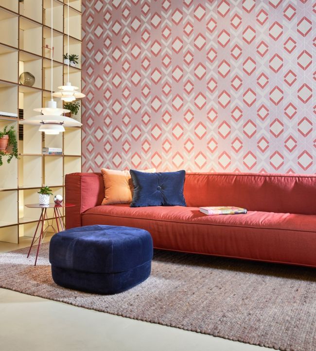 Helix Room Wallpaper - Pink