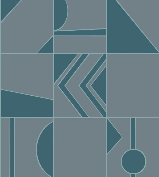 Groove Wallpaper - Teal