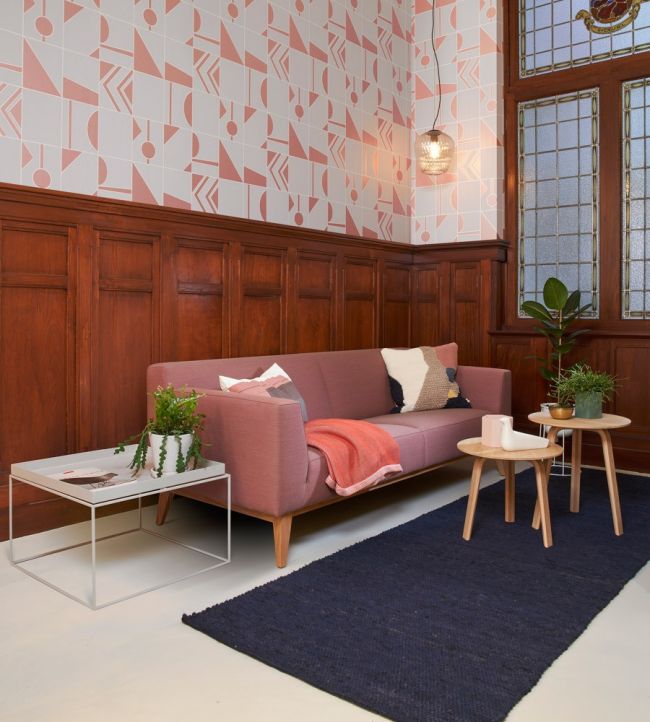 Groove Room Wallpaper - Pink