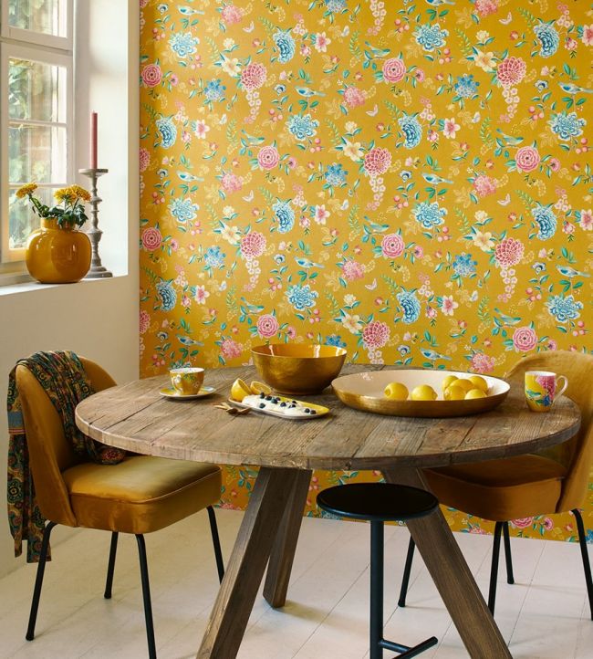 Goodevening Room Wallpaper - Gold