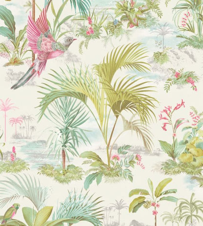 Palm Scenes Wallpaper - Green