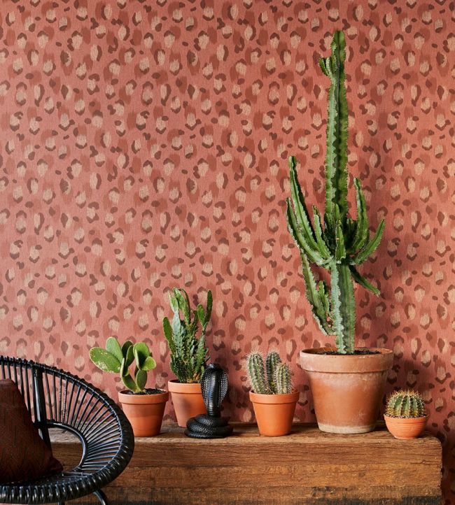 Leopard Room Wallpaper - Pink