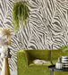Zebra Room Wallpaper - Cream