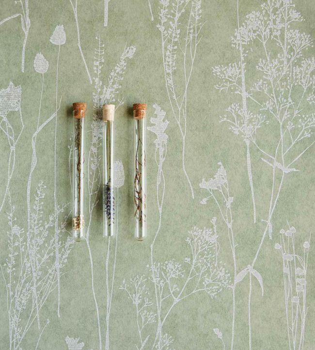 Delicate Botanicals Room Wallpaper - Teal