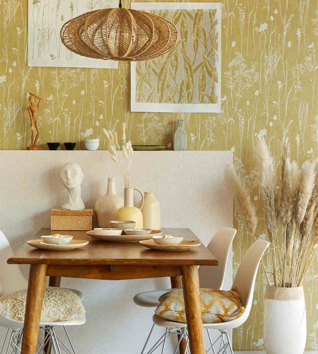 Delicate Botanicals Room Wallpaper - Sand