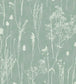 Delicate Botanicals Wallpaper - Teal 