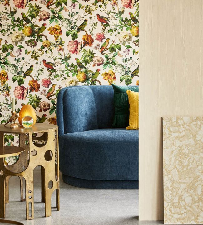 Enchanted Floral Room Wallpaper - Cream