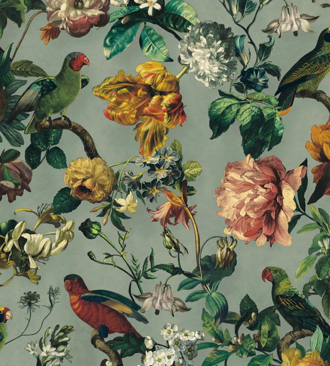 Enchanted Floral Wallpaper - Green