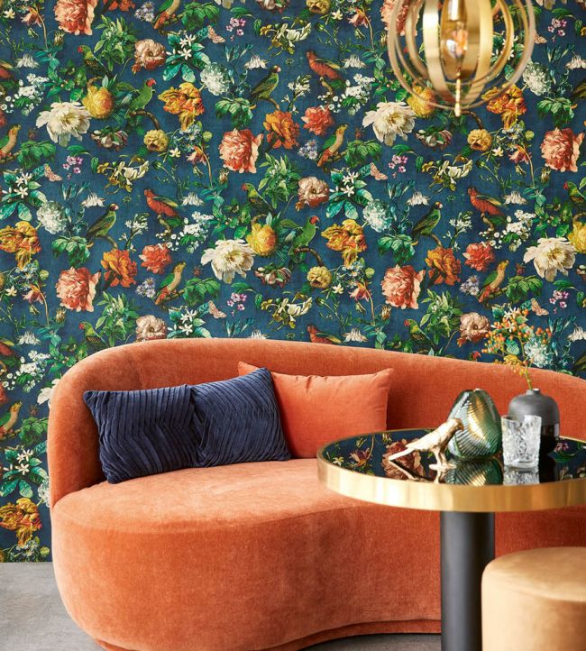 Enchanted Floral Room Wallpaper - Blue