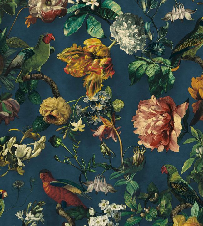 Enchanted Floral Wallpaper - Blue