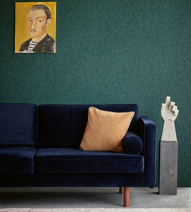 Plain Texture Room Wallpaper - Blue