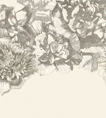 Etched Floral Wallpaper - Gray