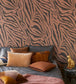 Zebra Room Wallpaper - Brown