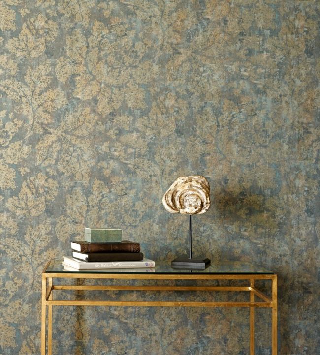 Fresco Secco Room Wallpaper - Blue
