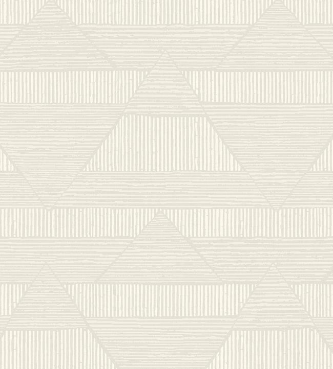 Striped Peaks Wallpaper - Cream 