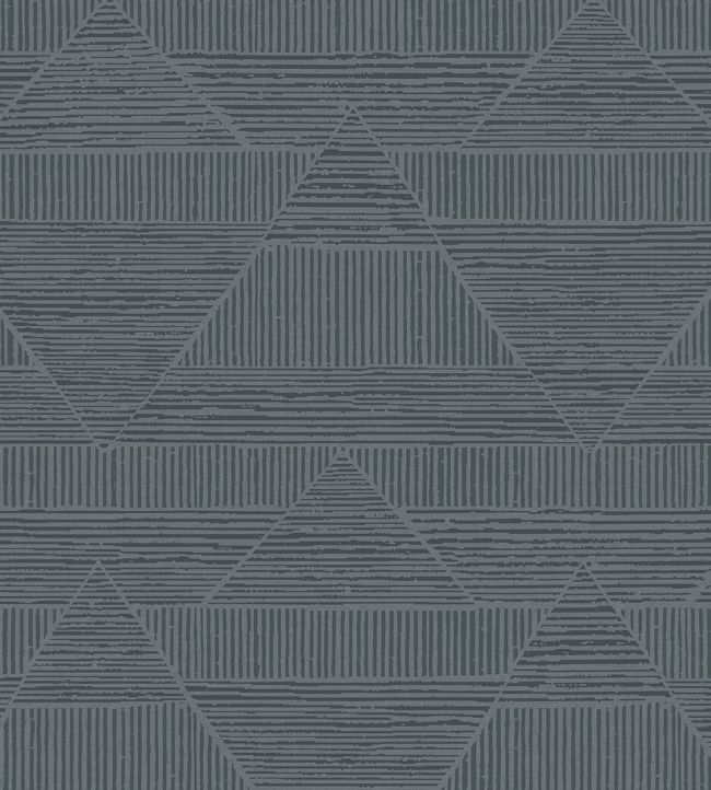 Striped Peaks Wallpaper - Blue 