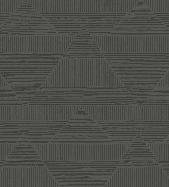 Striped Peaks Wallpaper - Gray