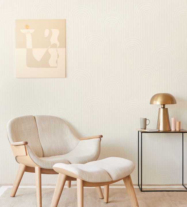 Long Deco Room Wallpaper - White