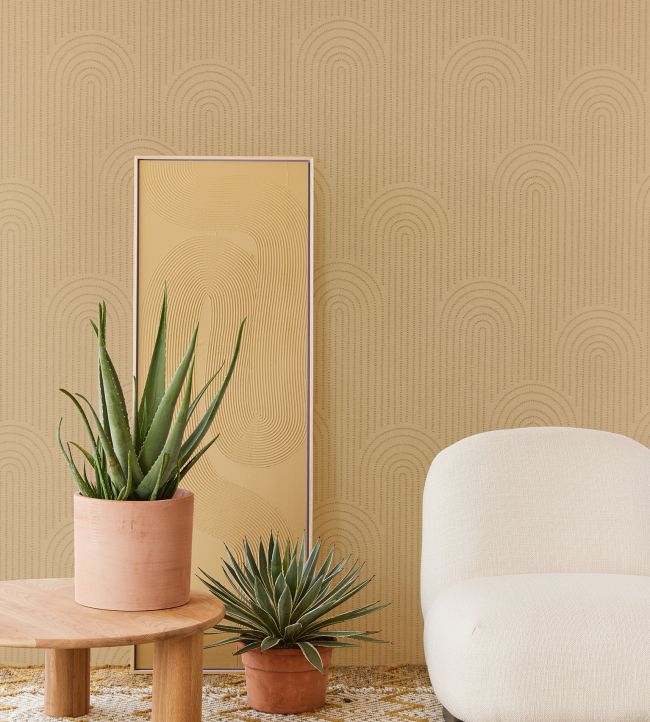 Long Deco Room Wallpaper - Sand