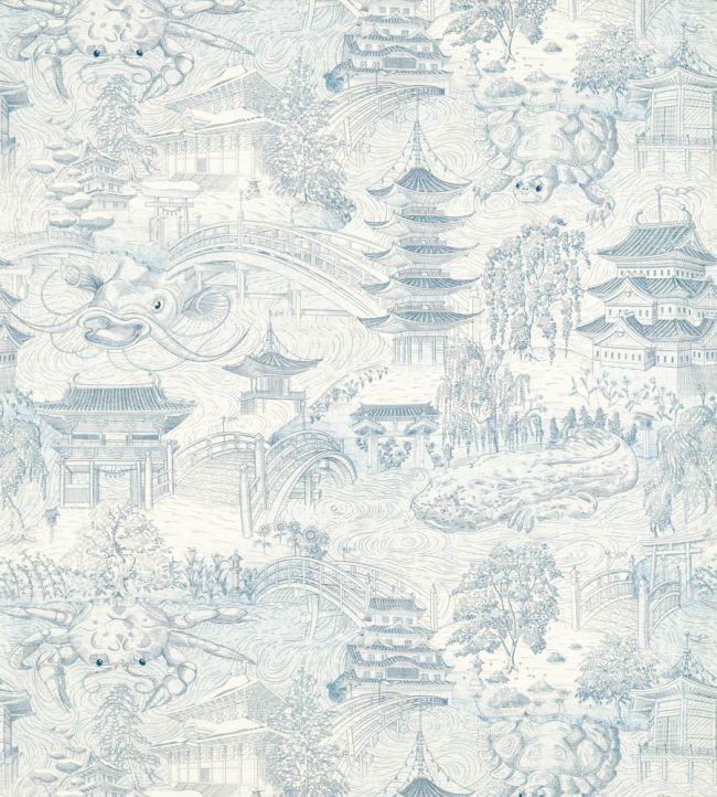 Eastern Palace Wallpaper - Blue