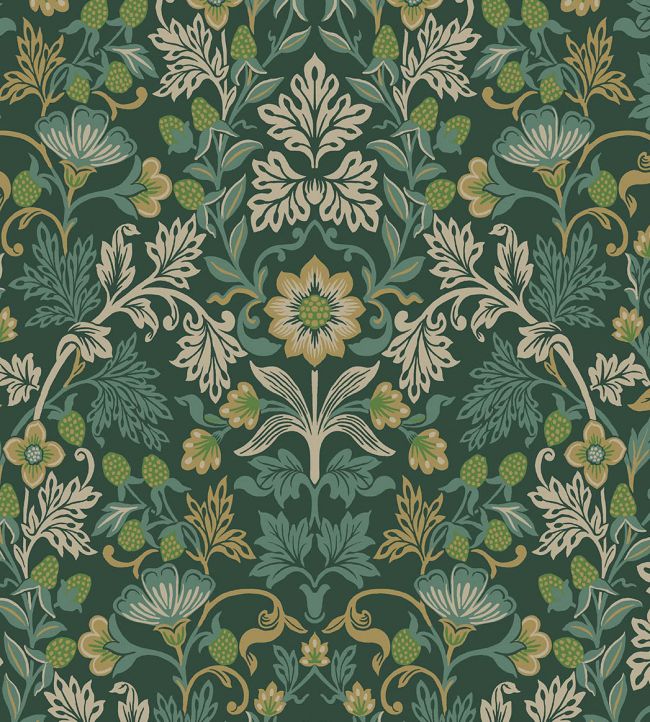 Floral Bloom Wallpaper - Green 